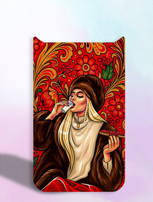 Панель Cliply для iPhone 17 Pro Max - сменная панель - Девушка с икрой